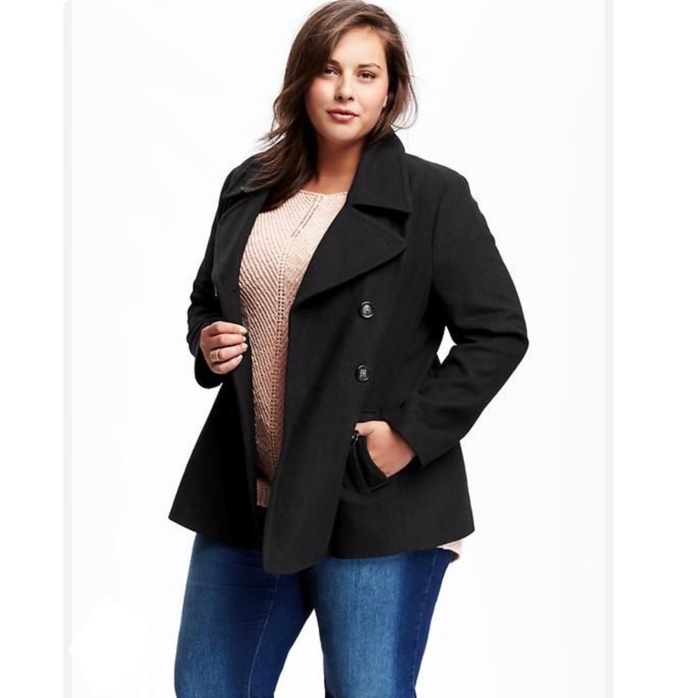 Old Navy Classic Plus-Size Wool-Blend Peacoat